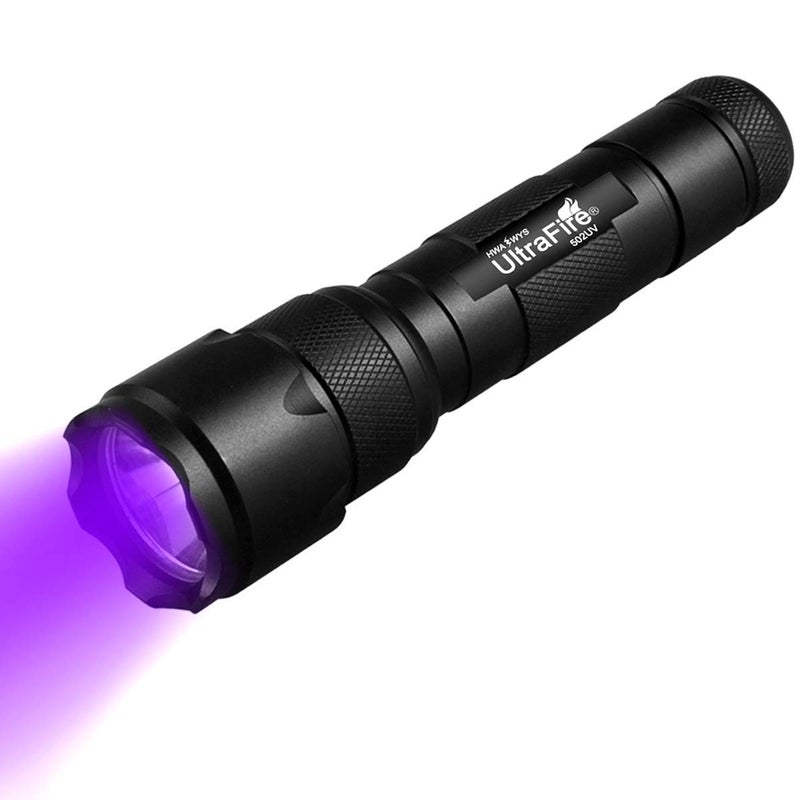 ULTRAFIRE Black Light UV Flashlight, Super Power UV 395-405 nm LED WF-502B Blacklight Flashlights for Leak Detector, Pet Urine Stain, Bed Bug (Not Included Batteries) - Image 1